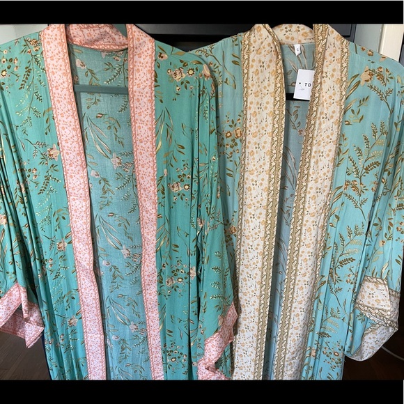 Kimono style wrap/robe/top Broadcloth cotton - Picture 12 of 12